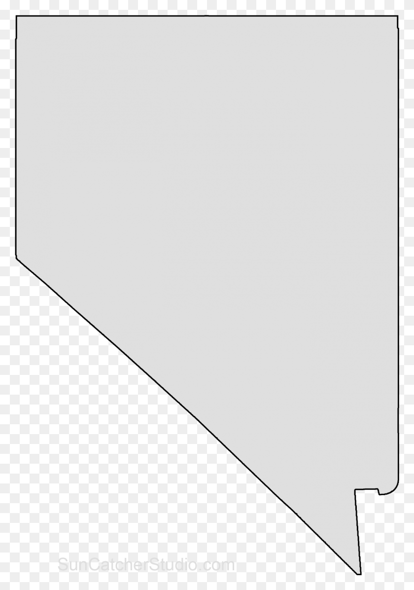 1332x1941 Map Outline State Outline Nevada Map Stencil Patterns Nevada State Shape Free, Electronics, Screen, Lcd Screen HD PNG Download