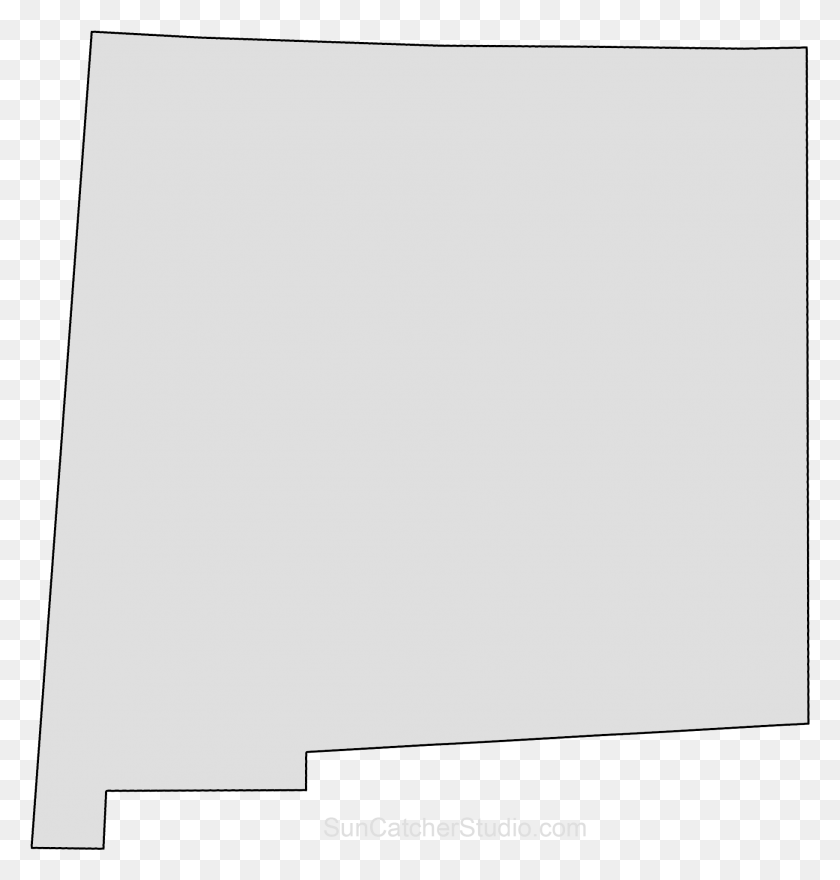 1821x1915 Descargar Png Esquema De Mapa Estado Esquema Estado Patrón Nuevo México Paralelo, Pizarra Blanca, Pantalla, Electrónica Hd Png