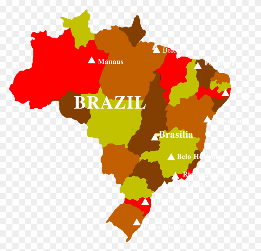 958x917 Map Religion In Brazil, Plot, Diagram, Atlas HD PNG Download