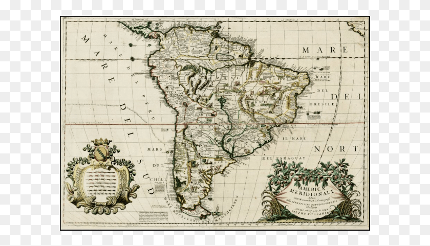 607x421 Mapa De Coronelli America, Map, Diagram, Atlas HD PNG Download
