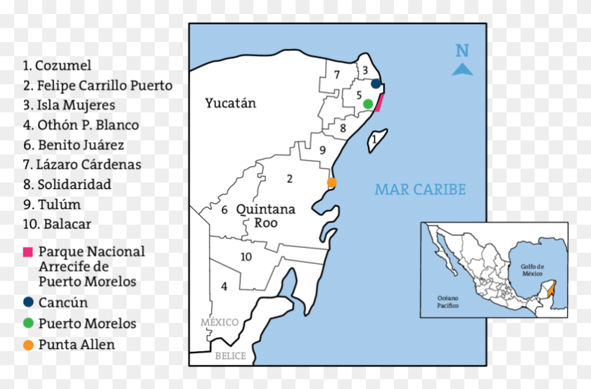 783x496 Mapa Del Estado De Quintana Roo Los Municipios Municipios De Quintana Roo 2018, Plot, Map, Diagram HD PNG Download