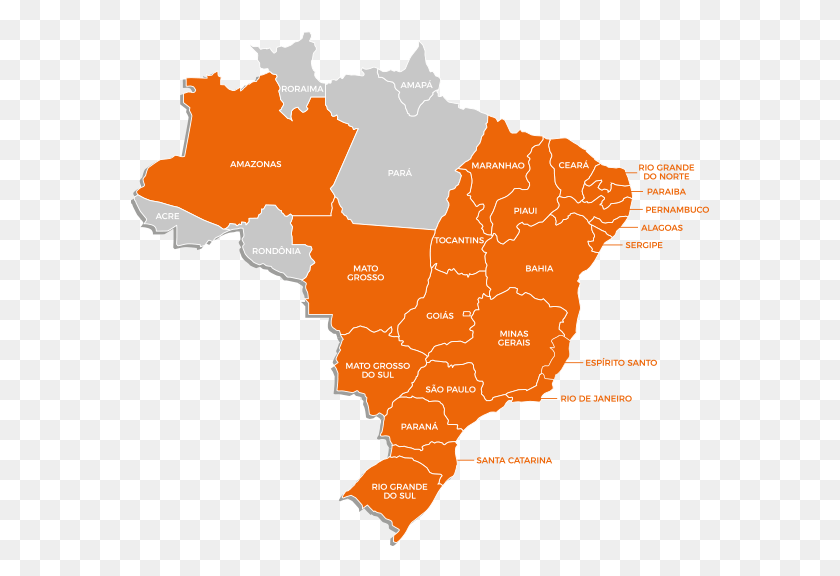 579x516 Descargar Png Mapa Do Brasil Com Estados Mapa De La Pobreza En Brasil, Diagrama, Trama, Atlas Hd Png