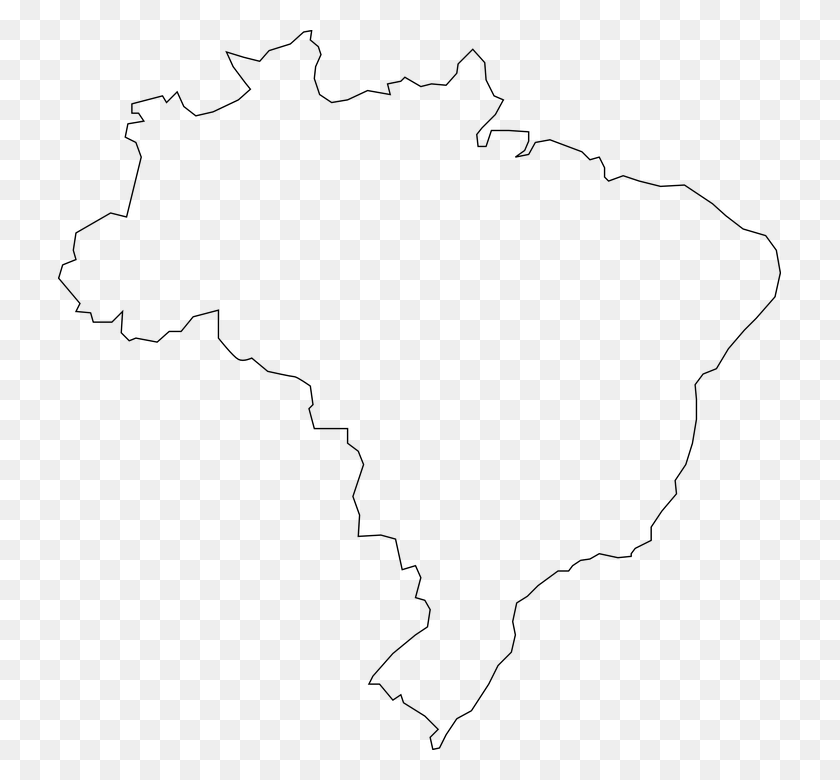 723x720 Mapa Do Brasil Por Regies Brazil Country Outline, Gray, World Of Warcraft HD PNG Download