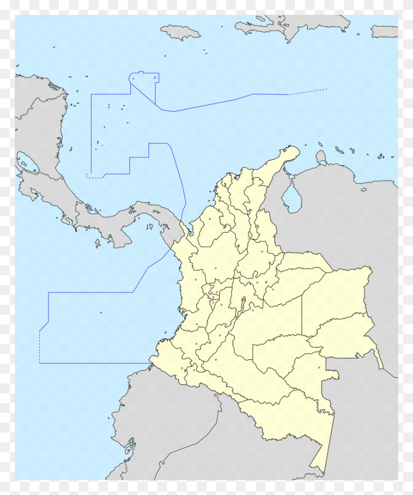 843x1024 Mapa Localizador Colombia2 Атлас, Карта, Диаграмма, Участок Hd Png Скачать