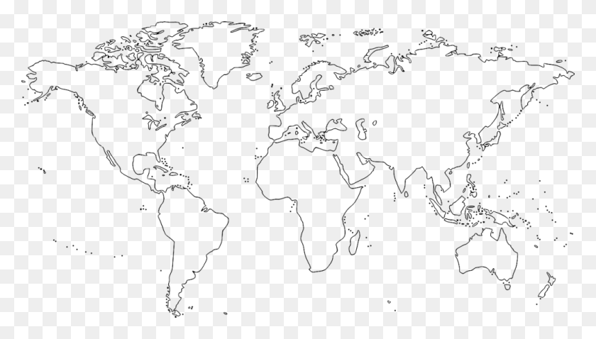 1024x550 Descargar Png Mapa Mundi Para Imprimir Mapa Mundial Sin Etiqueta, Plot, Mapa, Diagrama Hd Png