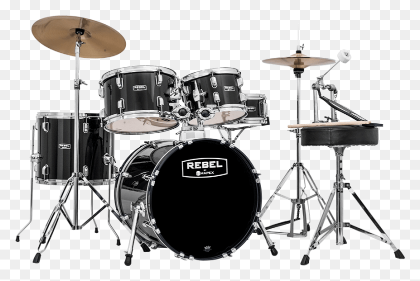 861x556 Mapex Rebel 5 Piece Complete Drum Set 18 Bass Drum Tornado Drum Set Price, Percussion, Musical Instrument HD PNG Download