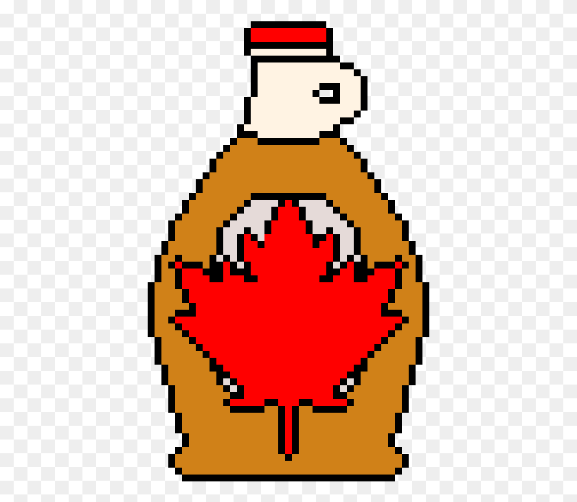 411x671 Maple Syrup Pixel Art Jellyfish, Label, Text, Rug HD PNG Download