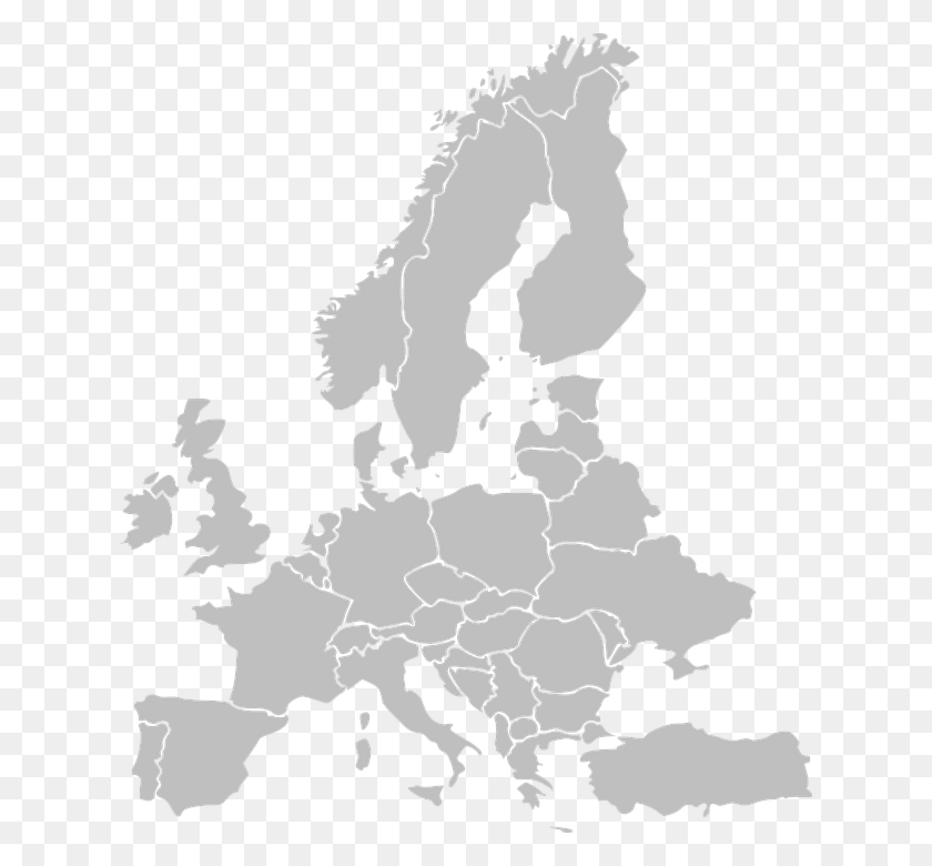 624x720 Mappa Europa Europe Map Black, Diagram, Plot, Person HD PNG Download