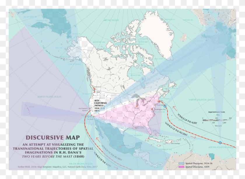 1188x843 Mapping Discourse In R Map Of North America, Diagram, Plot, Atlas HD PNG Download