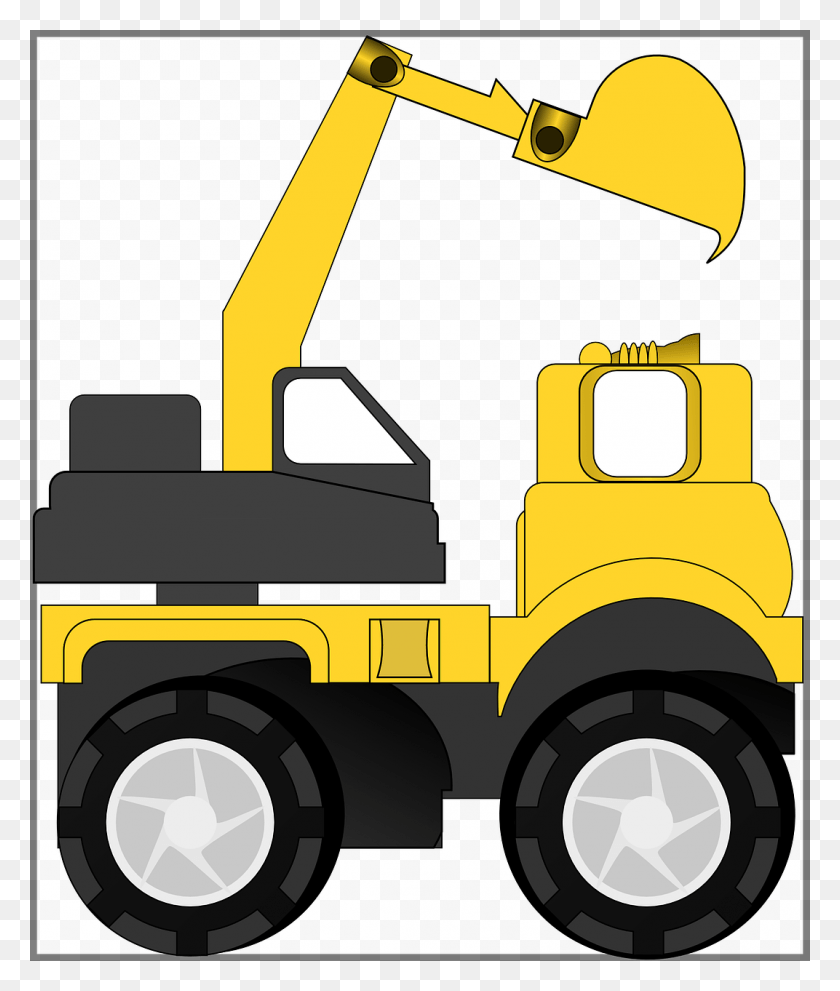 1072x1280 Maquinaria Pesada Camin Construccin Cartoon Excavator, Bulldozer, Tractor, Vehicle HD PNG Download