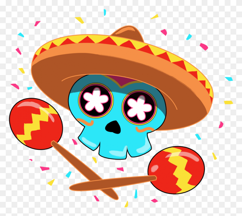 866x766 Maracas Crossed With Skull, Maraca, Musical Instrument, Poster HD PNG Download