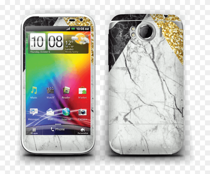 715x634 Marble And Gold Htc Sensation Xl, Mobile Phone, Phone, Electronics HD PNG Download