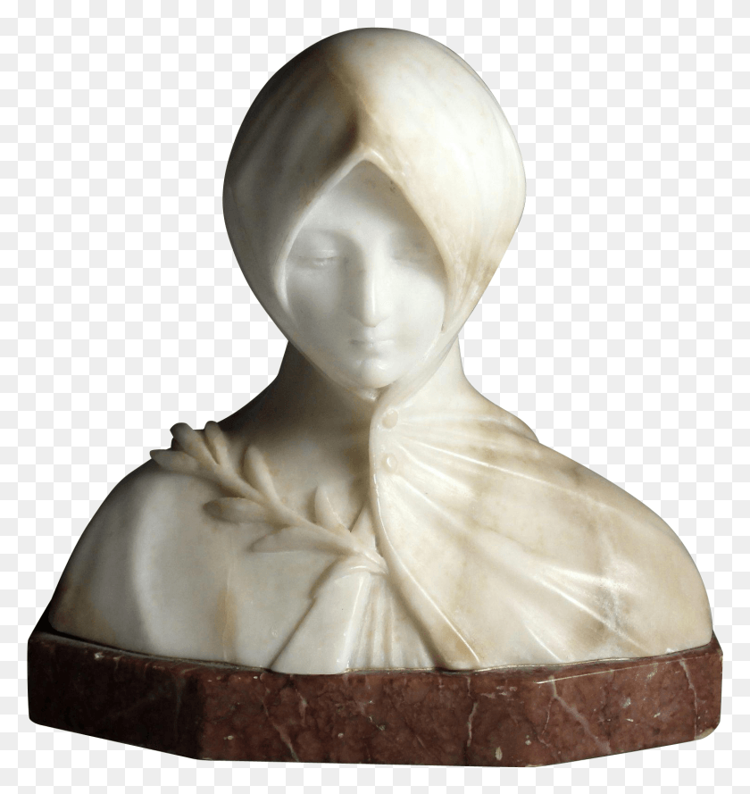 1493x1588 Marble Bust Of A Hooded Woman By Italian Sculptor Giuseppe Bust, Figurine, Sculpture HD PNG Download