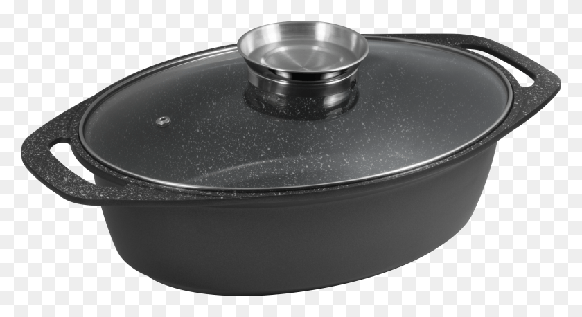 3514x1795 Marburg Die Cast Roaster With Aroma Lid 32x24cm Cs Kochsysteme Marburg Nonstick 12.5quot Aluminum Covered, Dutch Oven, Pot, Cooktop HD PNG Download