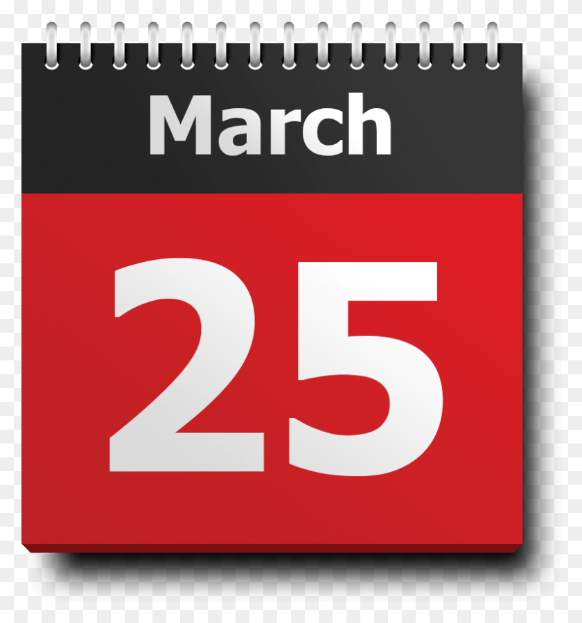 797x858 March 25 Calendar Icon 18 June, Number, Symbol, Text HD PNG Download