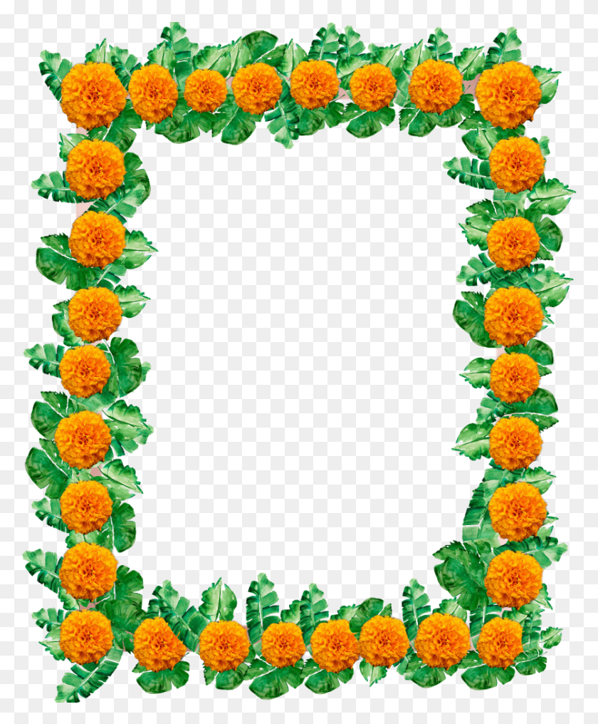 836x1025 Marco De Flores Floral Design, Rug, Plant, Wreath HD PNG Download