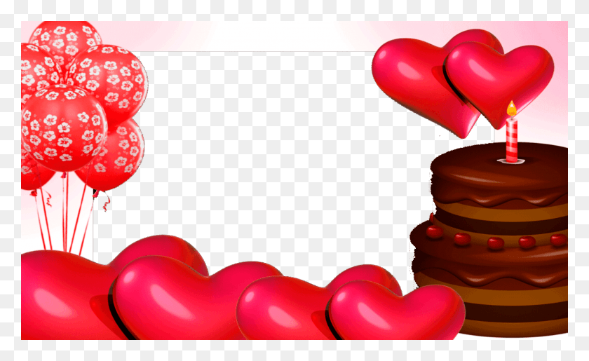 2124x1240 Marco Foto Cumplea 241 Os 7 Descargar Marcos Red And White Balloons, Heart, Balloon, Ball HD PNG Download