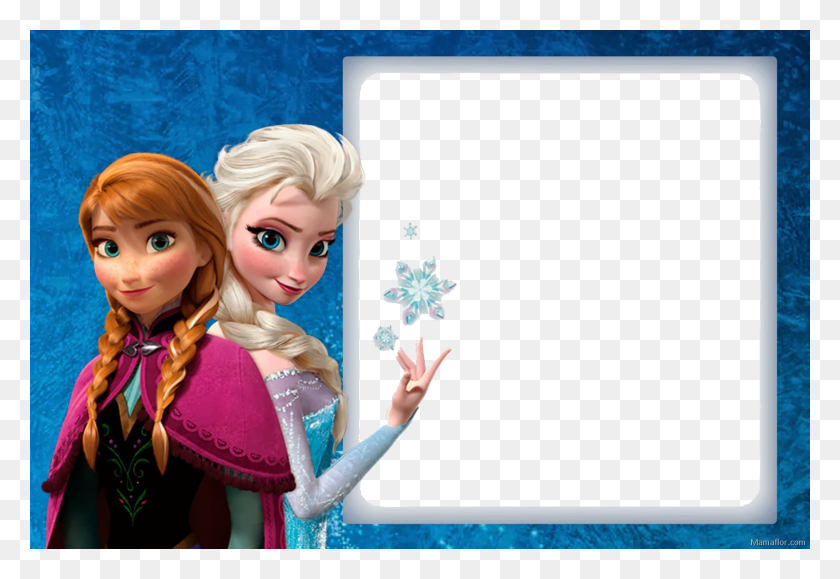 1600x1066 Descargar Png Marco Fotos Elsa Y Anna Frozen Invitación De Cumpleaños Frozen Para Imprimir Gratis, Muñeca, Juguete, Persona Hd Png