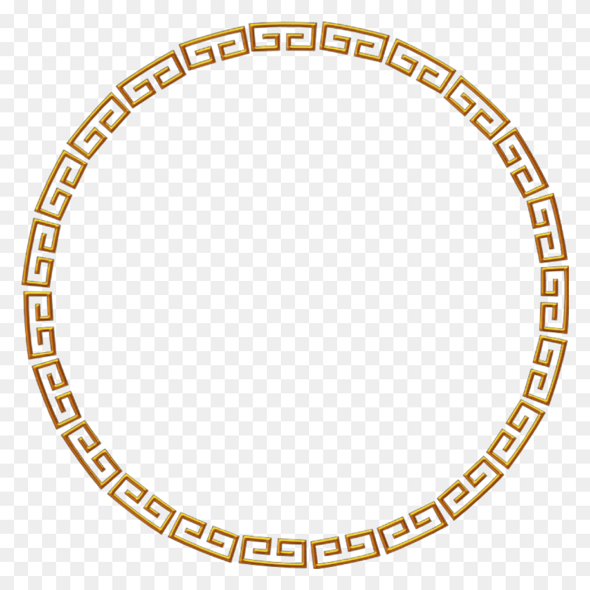1024x1025 Marco Frame Borde Border Metal Ornamental Decorative Greek Circle Border, Label, Text, Bracelet HD PNG Download