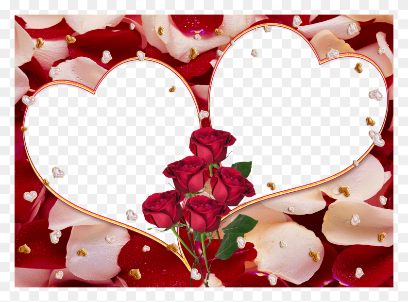 1200x866 Marco Para Foto Corazon Rojo Красивая Любовь Фоторамка, Растение, Лепесток, Цветок Hd Png Скачать