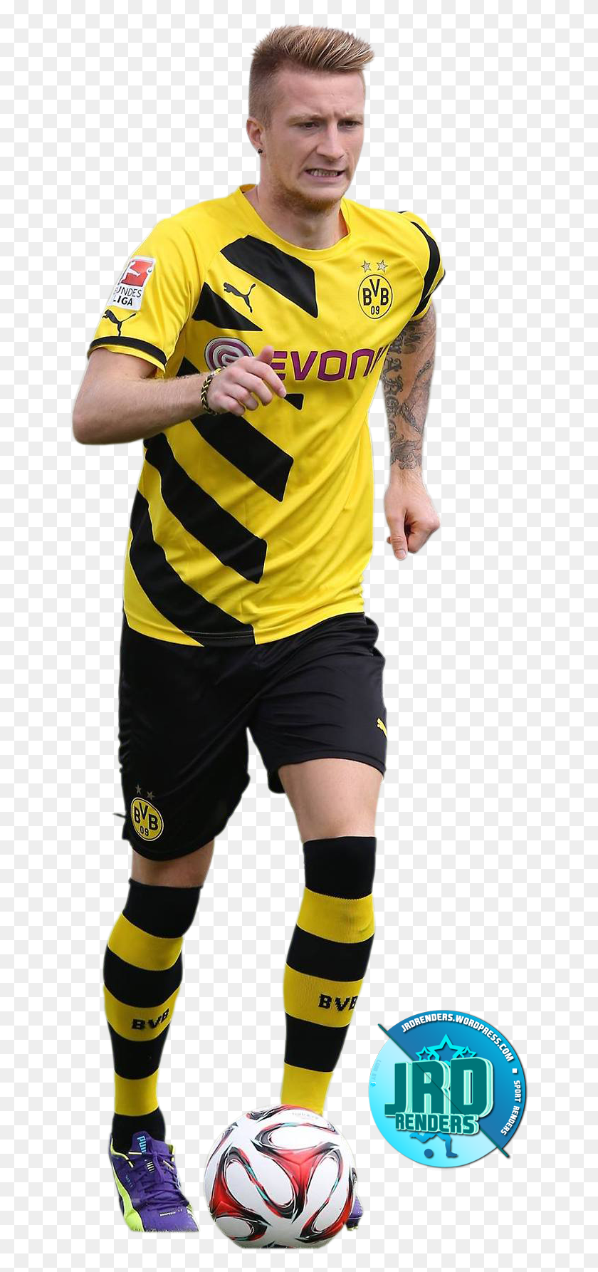 645x1726 Marco Reus Jrd Renders Player, Shorts, Clothing, Apparel HD PNG Download