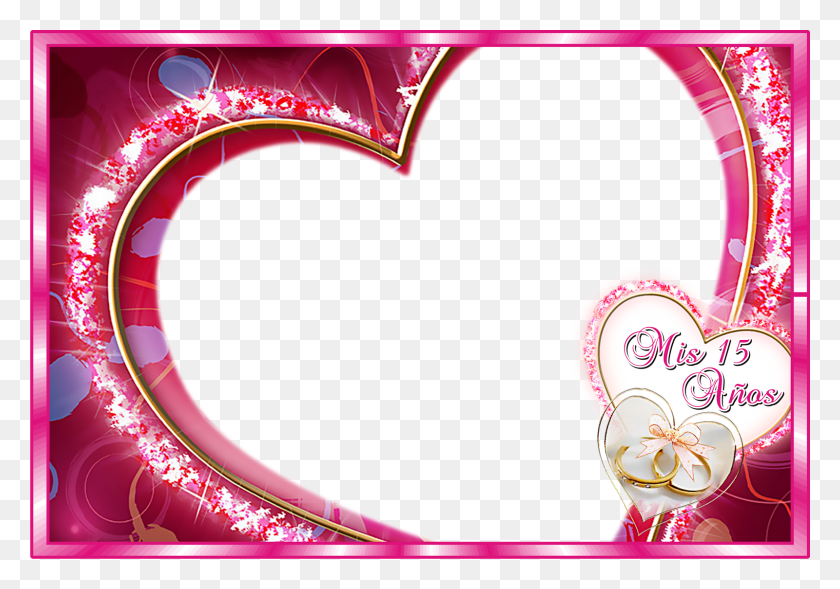1600x1087 Marco Y Fondo Para 15 Heart Photo Frame, Graphics, Label HD PNG Download