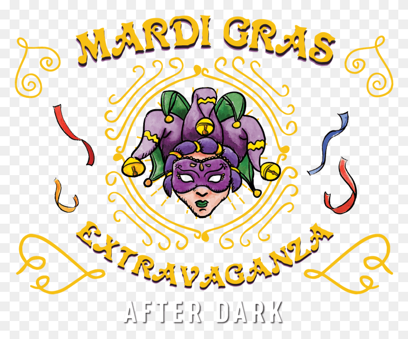 1171x957 Mardi Gras Extravaganza Graphic Design, Parade, Text, Pac Man HD PNG Download