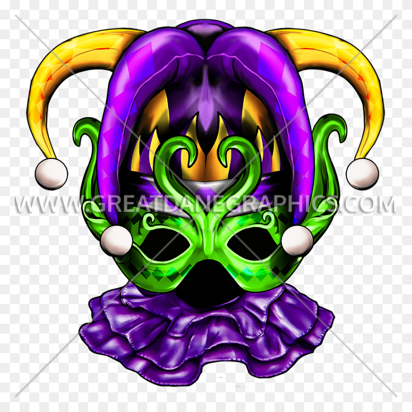 825x825 Mardi Gras Jester Mask Mask, Purple, Graphics HD PNG Download