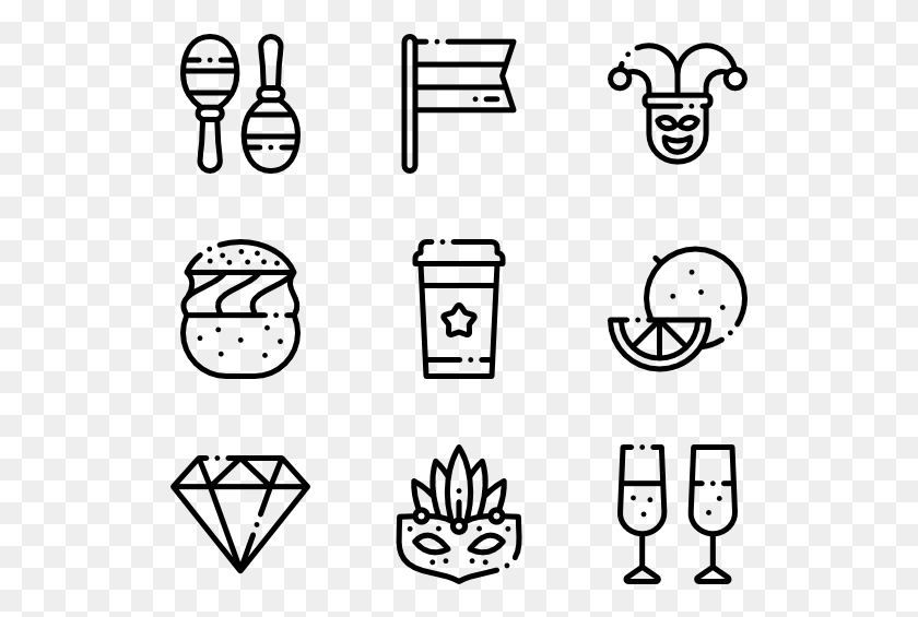 529x505 Mardi Gras Makeup Icon Transparent Background, Gray, World Of Warcraft HD PNG Download