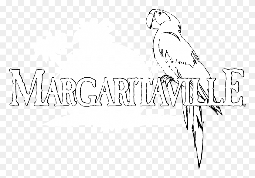 2337x1579 Margaritaville Jimmy Buffetts Logo Black And White Margaritaville Logo Black And White, Animal, Person, Human HD PNG Download
