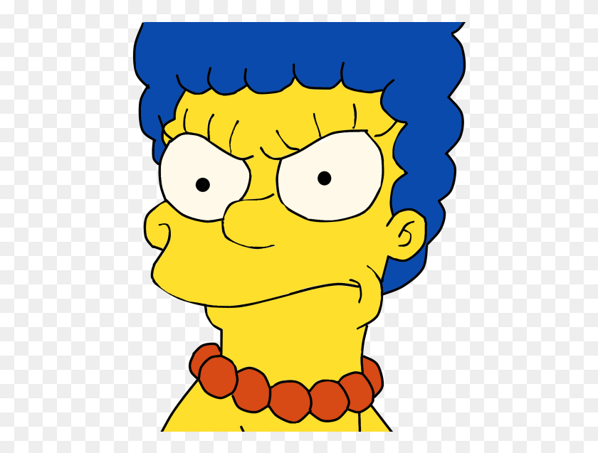 470x577 Marge Simpson Mmm Meme, Face, Text, Head HD PNG Download