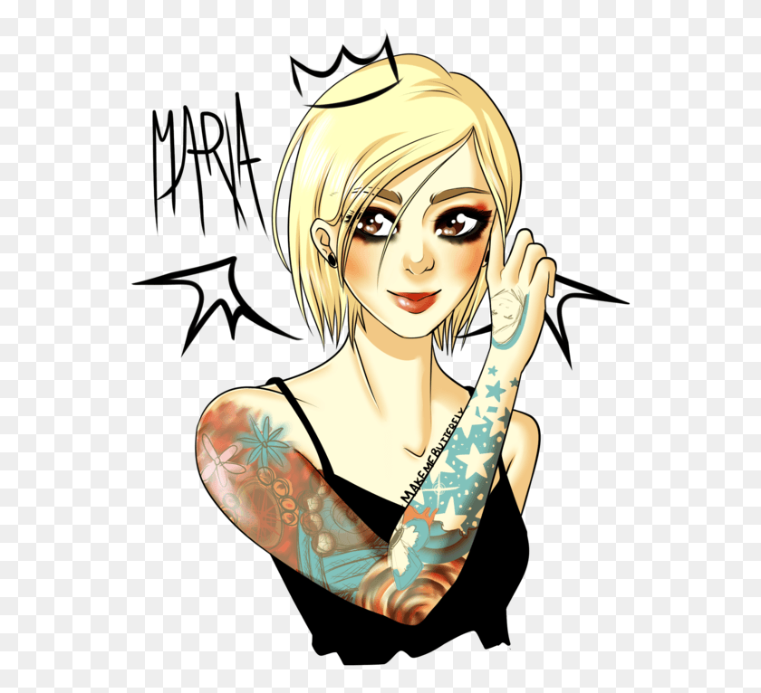 553x706 Maria Brink From In This Moment They39re An Awesome Cartoon, Skin, Arm, Person HD PNG Download