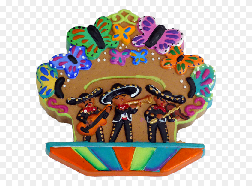 600x560 Mariachi Clay Magnet Birthday Cake, Cake, Dessert, Food HD PNG Download