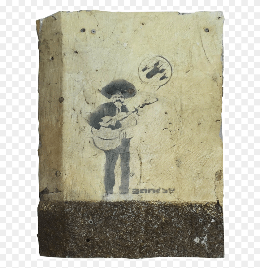 612x804 Descargar Png Mariachi Player 2001 By Banksy Graffiti Art Painting, Wall, Actividades De Ocio Hd Png
