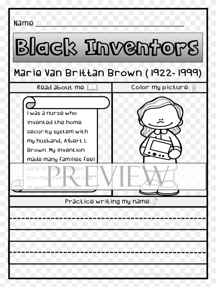 973x1316 Descargar Png Marie Van Brittain Brown, Inventor Afroamericano, Licencia De Conducir, Texto, Word Hd Png