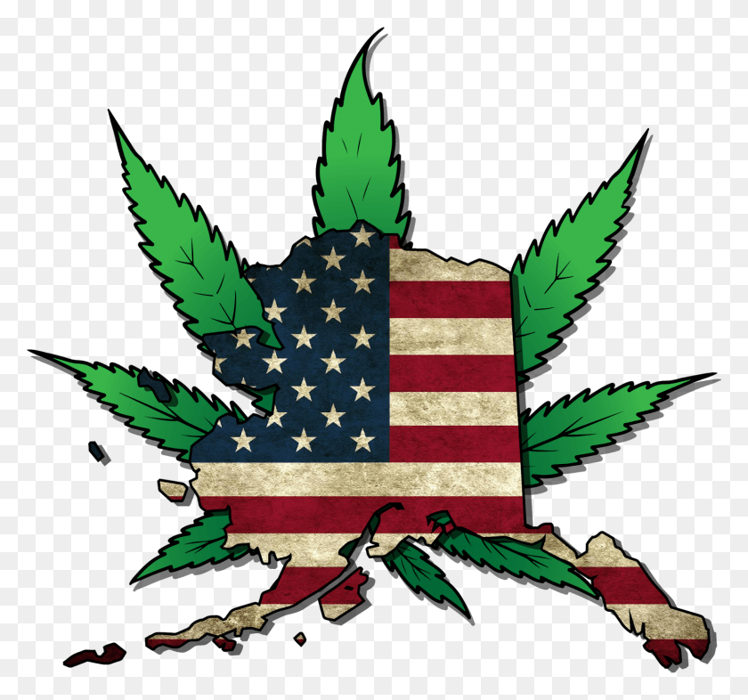 1493x1390 La Industria De La Marihuana Respalda Los Candidatos Amistosos Del Cannabis Bandera De Estados Unidos, Hoja, Planta, Bandera Hd Png