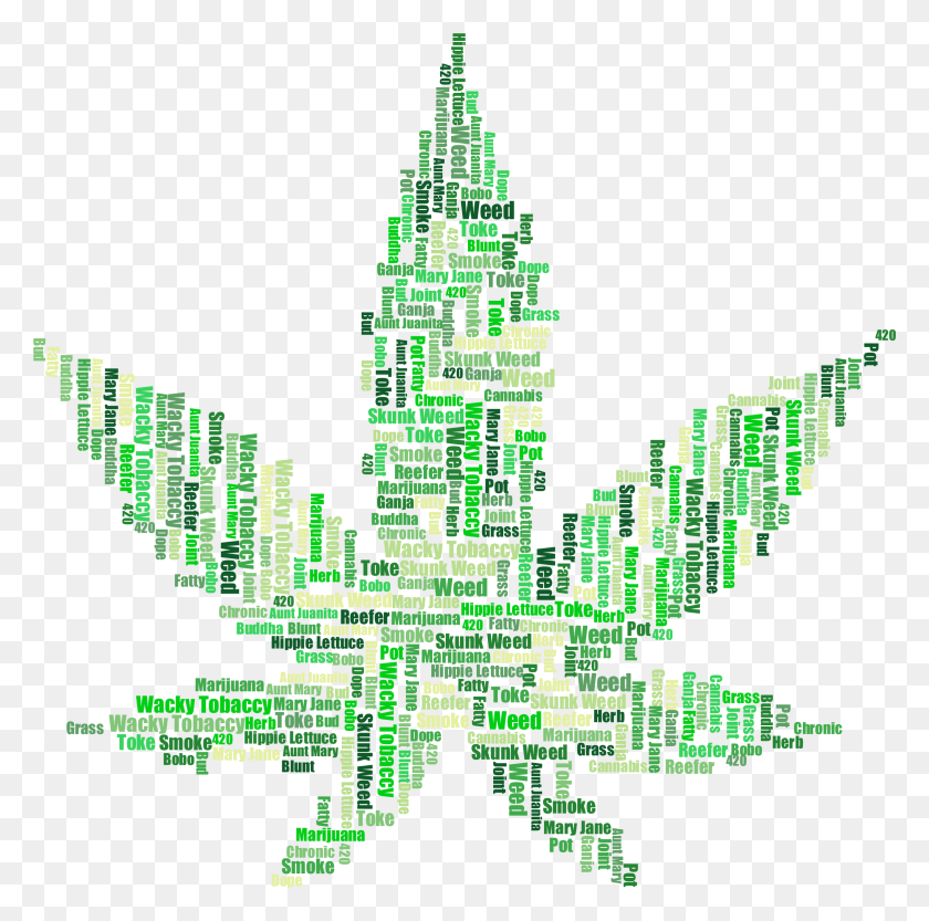 2338x2320 La Tipografía De Marihuana, Hoja, Planta, Símbolo Hd Png