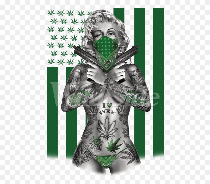 472x676 Marilyn In Front Of Green Flag Illustration, Person, Human, Knight HD PNG Download
