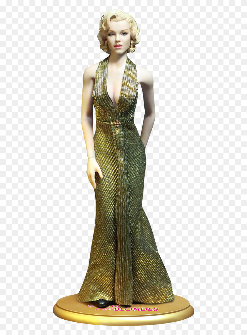 480x1077 Marilyn Monroe As Lorelei Lee Action Figure Gentlemen Prefer Blondes Green Dress, Clothing, Apparel, Evening Dress HD PNG Download