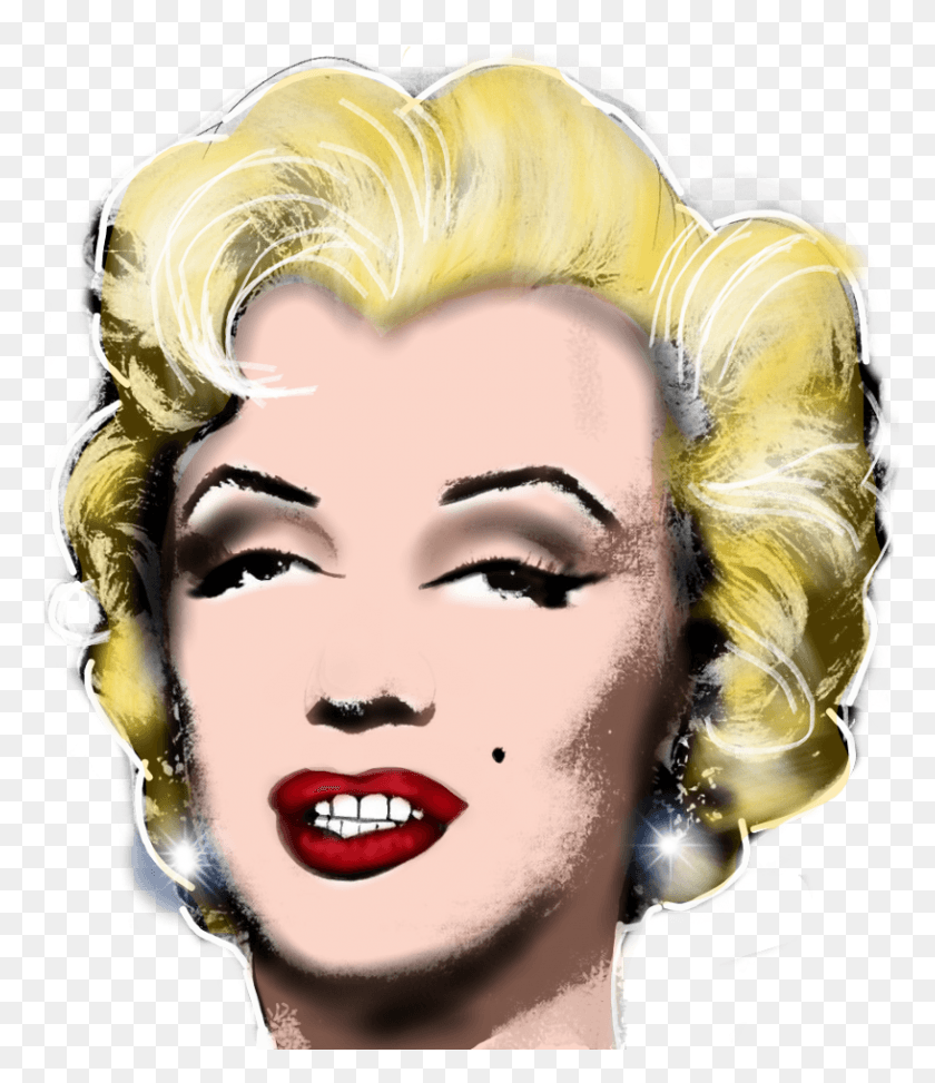 816x956 Marilynmonroe Andywarholstyle Blondebombshell Star Andy Warhol Marilyn Monroe, Head, Face, Person HD PNG Download