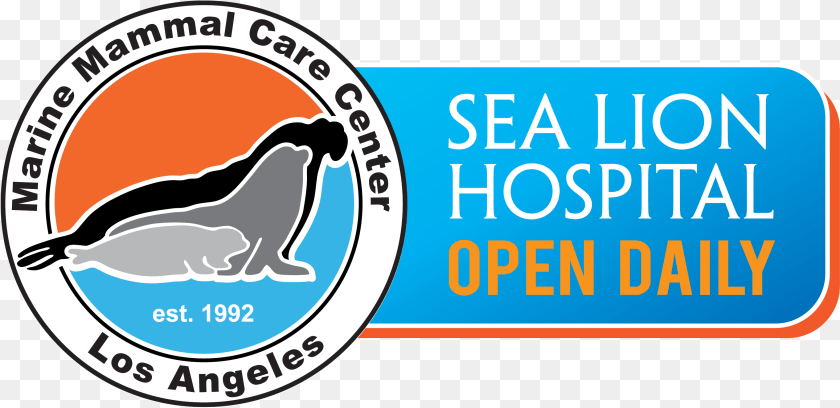 3155x1533 Marine Mammal Care Center Los Angeles Logo Ham Radio Sticker PNG