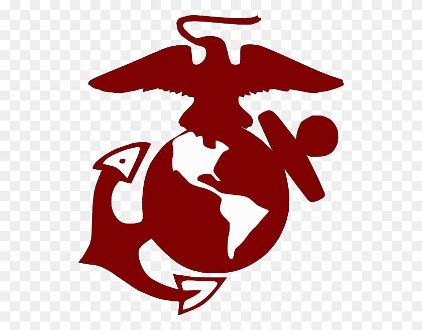 528x597 Marines Logo Clip Art At Clkercom Vector Online Royalty Eagle Globe And Anchor Svg, Symbol, Trademark, Cow HD PNG Download