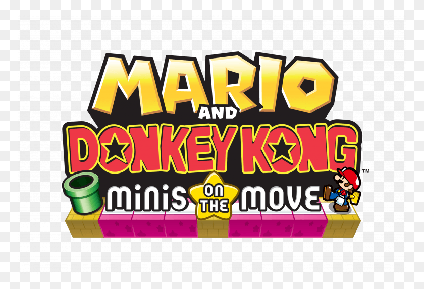 768x513 Mario And Donkey Kong Mario Y Donkey Kong Minis On The Move Logo, Multitud, Texto, Urban Hd Png