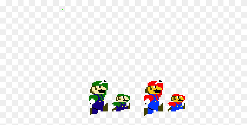 421x365 Mario And Luigi Jumping Sprites Cartoon, Super Mario HD PNG Download