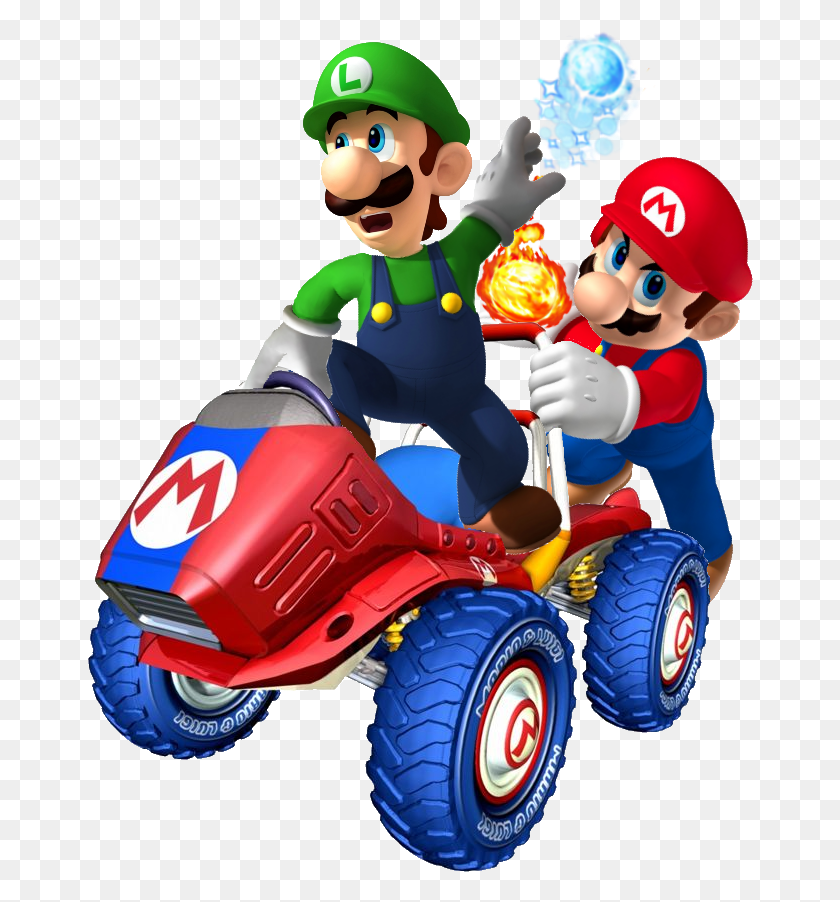 666x842 Mario And Luigi Photo Mario Y Luigi Mario Kart, Kart, Vehicle, Transportation HD PNG Download