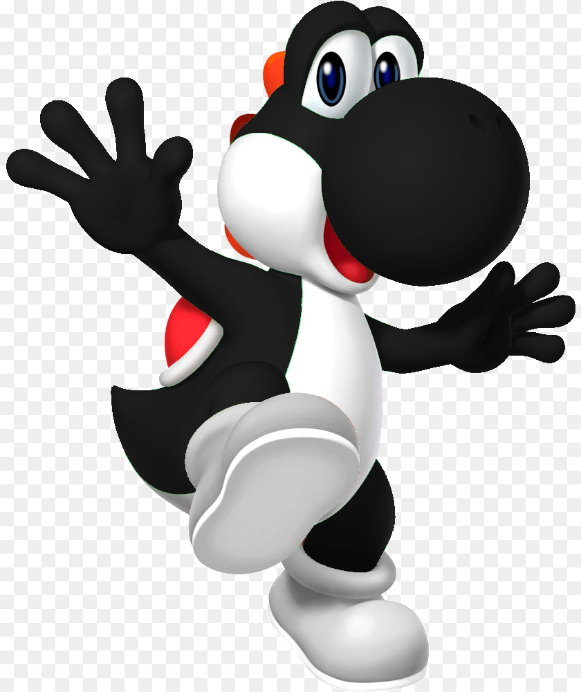 824x1000 Mario Clipart Bad Guys Black Yoshi Mario Kart, Baby, Person, Clothing, Glove Sticker PNG