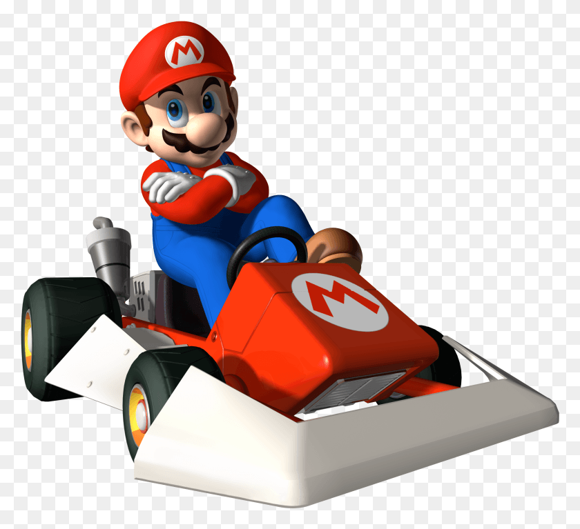 2840x2575 Mario Clipart Go Kart Mario Kart Ds Mario, Vehicle, Transportation, Toy HD PNG Download