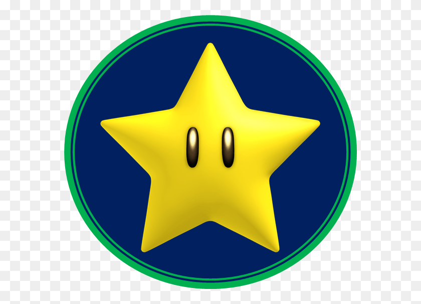 584x546 Mario Clipart Gold Star Circle, Symbol, Star Symbol HD PNG Download