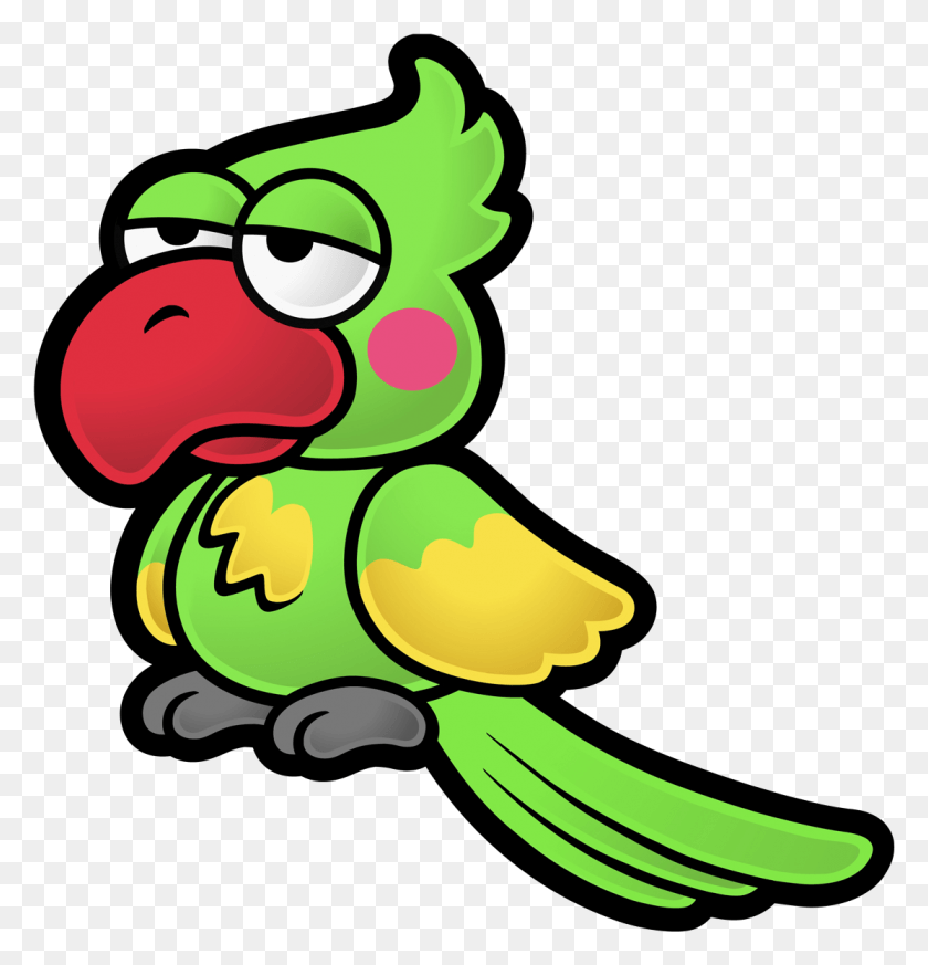 1113x1161 Mario Clipart Scared Paper Mario Parrot, Animal, Bird, Reptile HD PNG Download