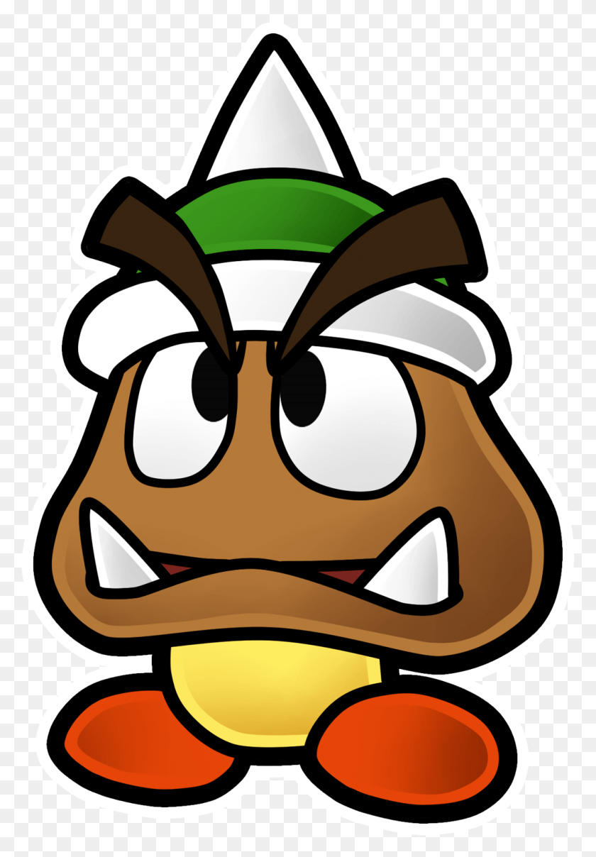 1052x1549 Mario Clipart Spiky Paper Mario Goomba, Scarecrow, Text HD PNG Download